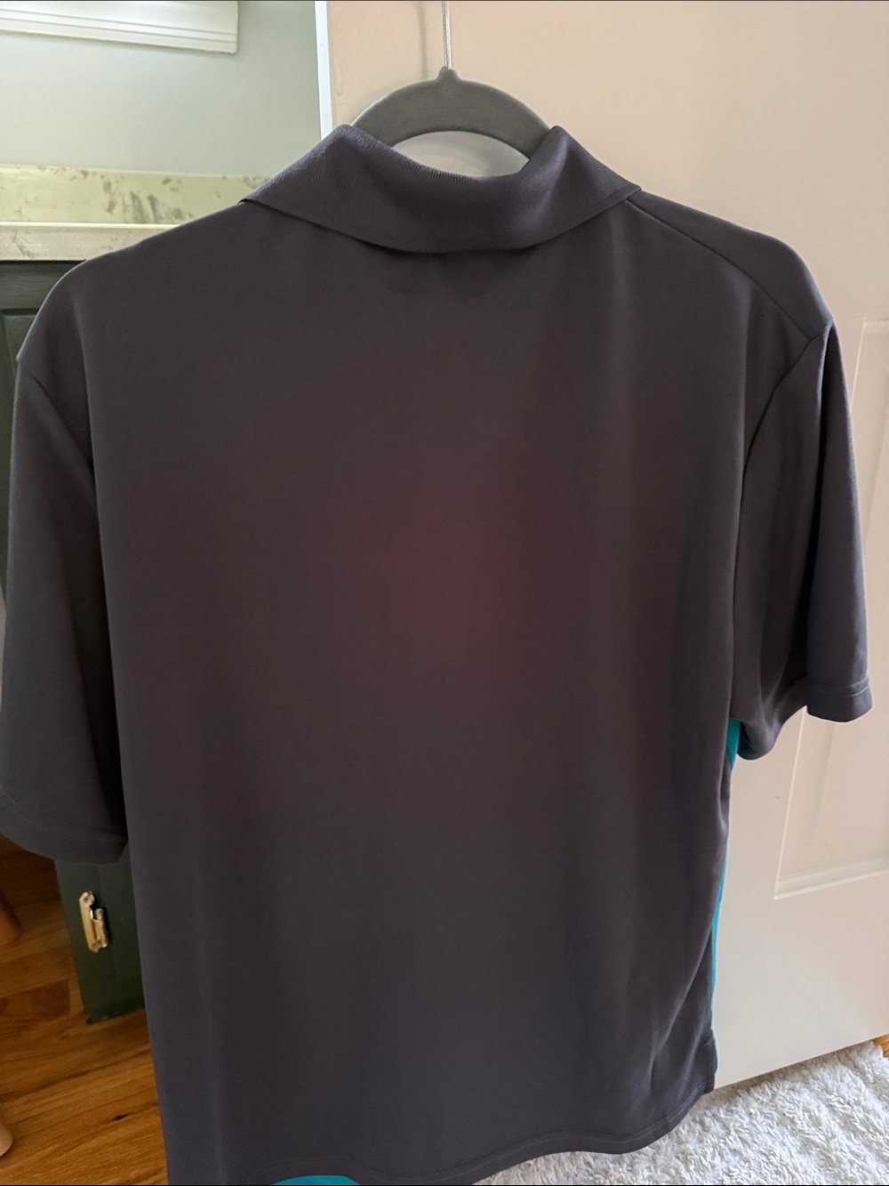 Hogan Teal and Black Men's Polo Shirt - Picture 4 of 5